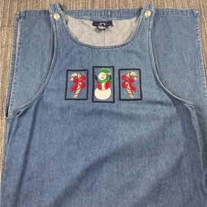 Vintage Original TY Wear Denim Holiday Themed Jean Dress